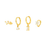 Melanie – Fine gold earrings with a delicate texture.