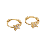 Melanie – Fine gold earrings with a delicate texture.