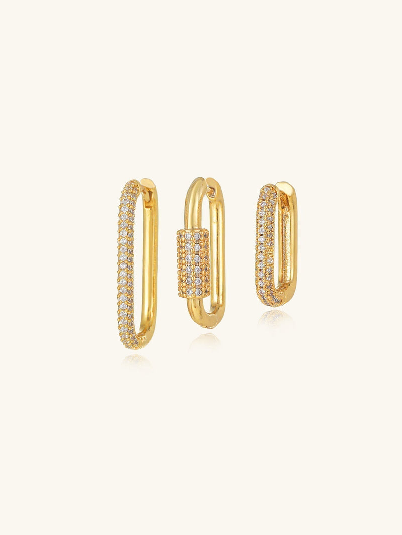 Lara - Gold Earrings with Elegant Curved Design