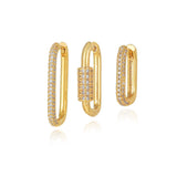 Lara - Gold Earrings with Elegant Curved Design