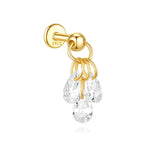 Johana-Marie – Gold Earrings with Textured Design.