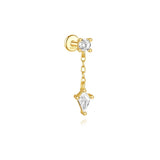 Jana – Gold earrings with an elegant design of fine lines