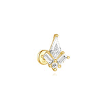 Jana – Gold earrings with an elegant design of fine lines