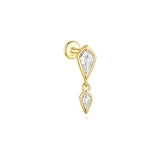 Jana – Gold earrings with an elegant design of fine lines