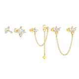 Leonie-Klara – Elegant shiny gold earrings.