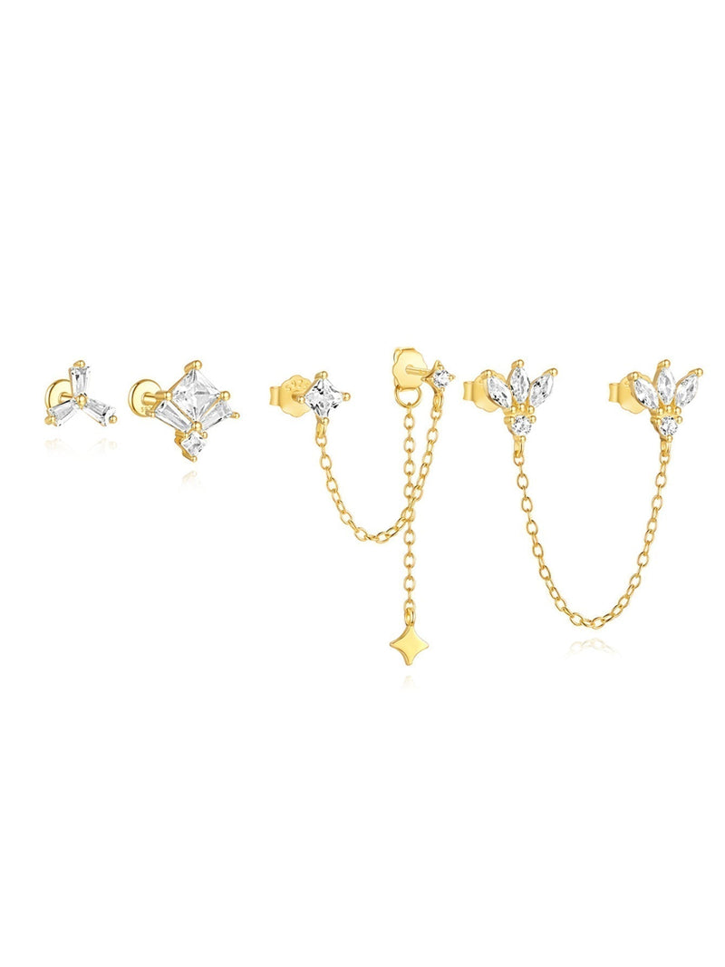 Leonie-Klara – Elegant shiny gold earrings.
