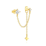 Leonie-Klara – Elegant shiny gold earrings.