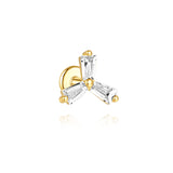 Leonie-Klara – Elegant shiny gold earrings.