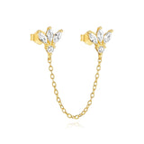 Leonie-Klara – Elegant shiny gold earrings.