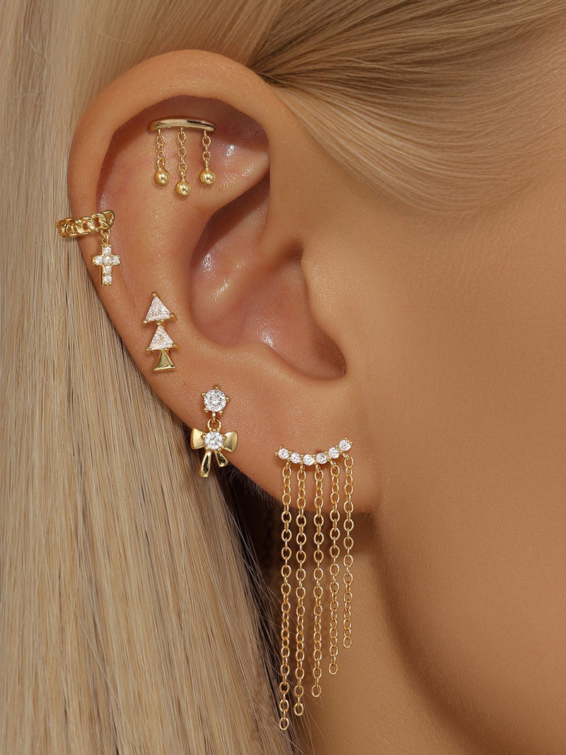 Tanja – Gold Earrings with Elegant Shine