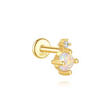 Elena – Gold earrings with textured design.