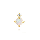 Elena – Gold earrings with textured design.