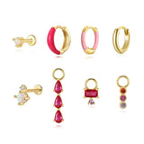 Elena – Gold earrings with textured design.
