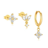 Marina – Elegant gold earrings with a delicate movement.