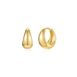 Rosalie – Elegant gold earrings with a curved design.