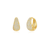 Rosalie – Elegant gold earrings with a curved design.