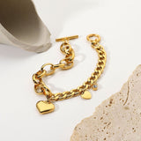 Francis – Gold bracelet with large round links.