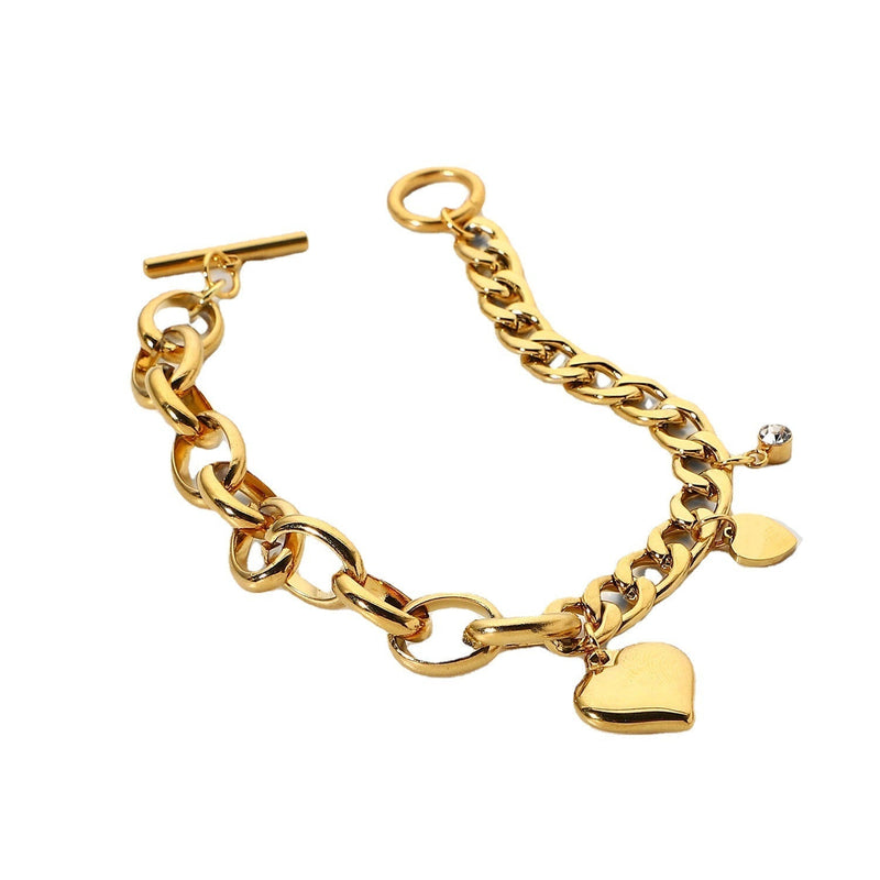 Francis – Gold bracelet with large round links.