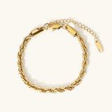 Lena – Gold bracelet with elegant cord design