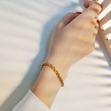 Lena – Gold bracelet with elegant cord design
