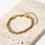 Lena – Gold bracelet with elegant cord design