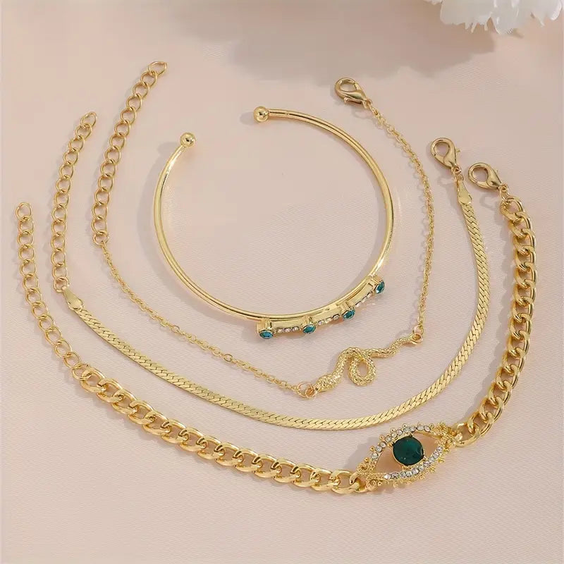 SERPIA | Set of Gold Bracelets