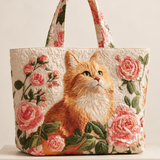 Ginger Cat & Roses | Warmth in Bloom
