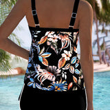 Imke™ | Sleeveless U-neck Printed Tankini