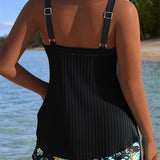 Rocío™ | Striped Tankini with Two-Piece Briefs