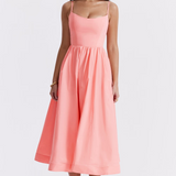 Estela | Elegant Summer Corset Midi Dress