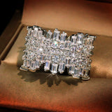 Selina – Elegant square stone diamond ring.
