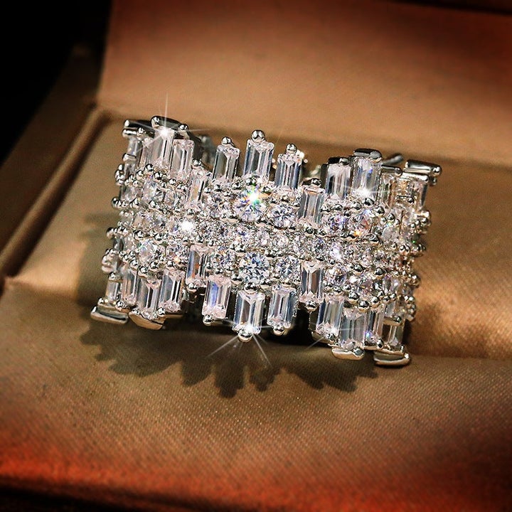 Selina – Elegant square stone diamond ring.