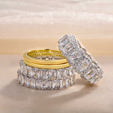 Leona – Diamond ring with three stunning rows.