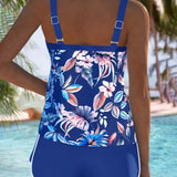 Imke™ | Sleeveless U-neck Printed Tankini