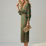 Lune™ | Natural Wrap Midi Dress