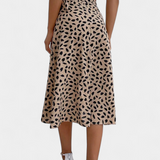 Camila Boho Wrap Skirt with Asymmetrical Print