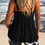 Edith™ | Crossed tankini with floral shorts