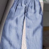Camille™ | Wide-Leg Cotton-Linen Pants