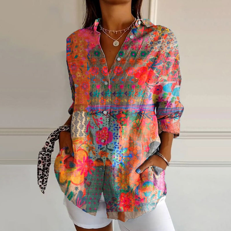 Rafaela™ | Shirts with Romantic Pattern and Classic Buttons