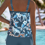 Imke™ | Sleeveless U-neck Printed Tankini