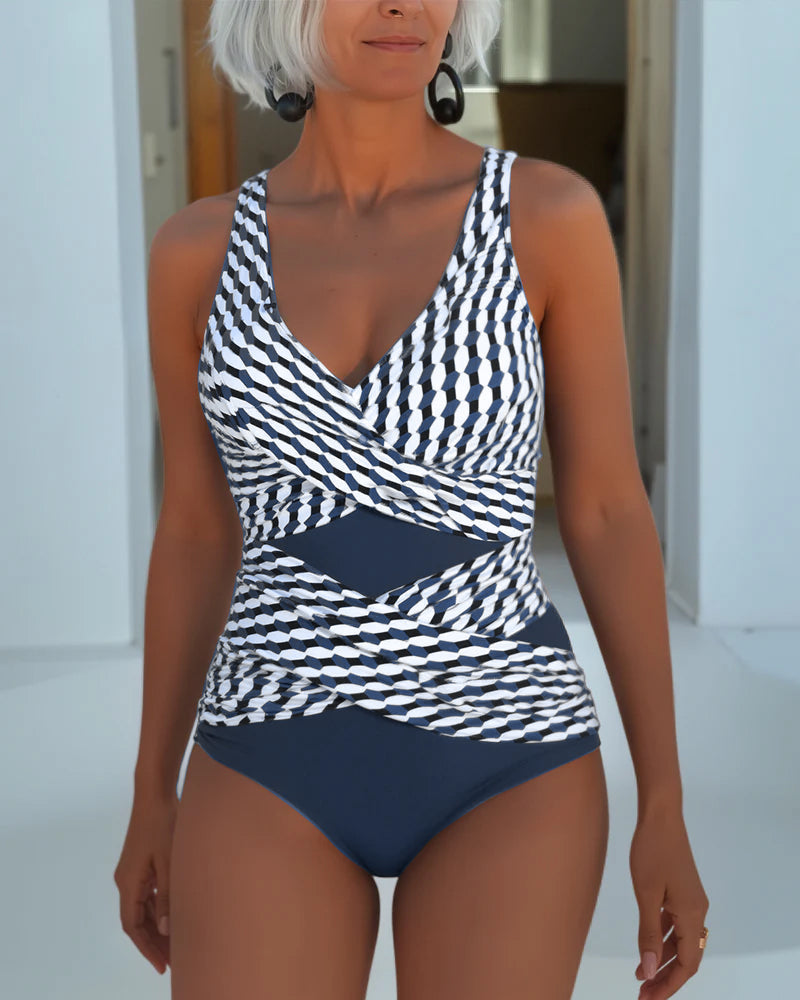 Ashley™ | Cross-Design Swimsuit for Casual Resort Style