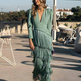 Sage | Fringe Dress