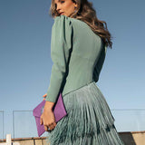 Sage | Fringe Dress