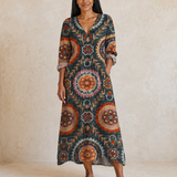 Elzabé | Geometric Midi Dress