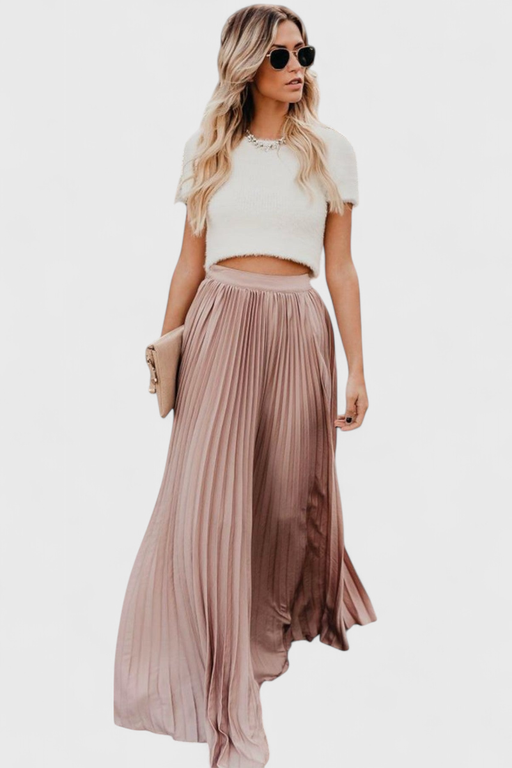 Mila High-Waisted Pleated Skirt