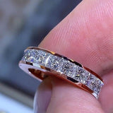 Maren – Slim silver ring with diamonds.