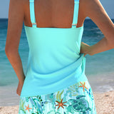 Barbara™ | Elegant Oceanic Print Split Tankini