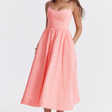 Estela | Elegant Summer Corset Midi Dress