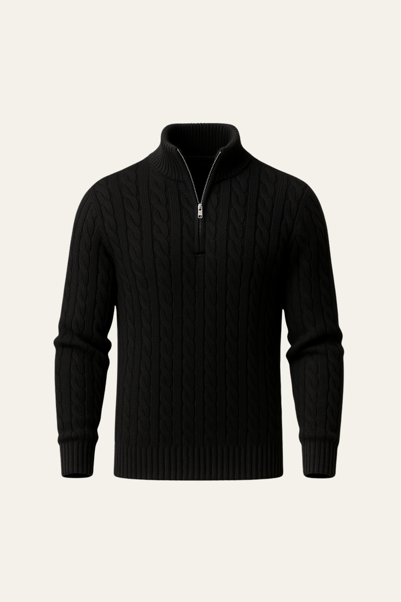 Sero Zip Knit Black