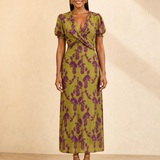 Thandeka | Floral Maxi Dress with Fluid Drape